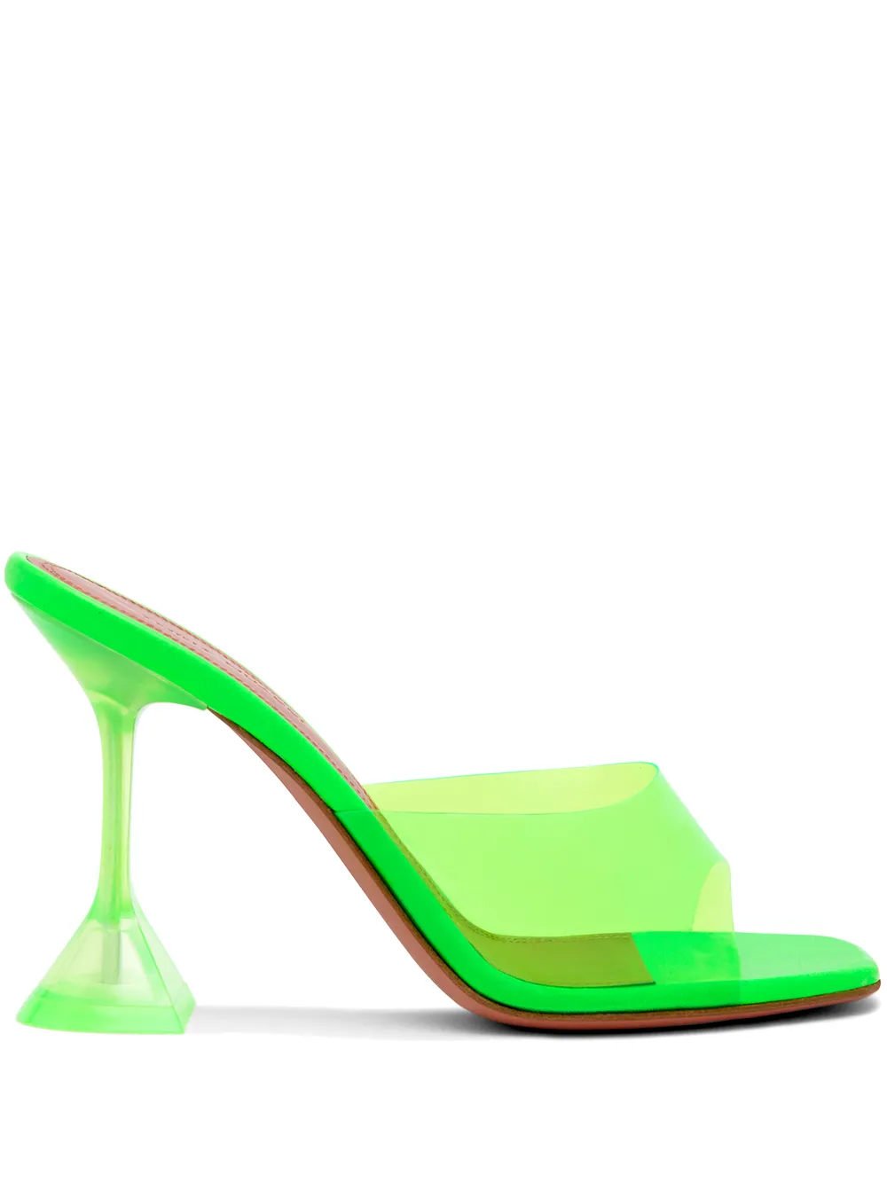 

Amina Muaddi transparent Lupita 95mm mules - Green