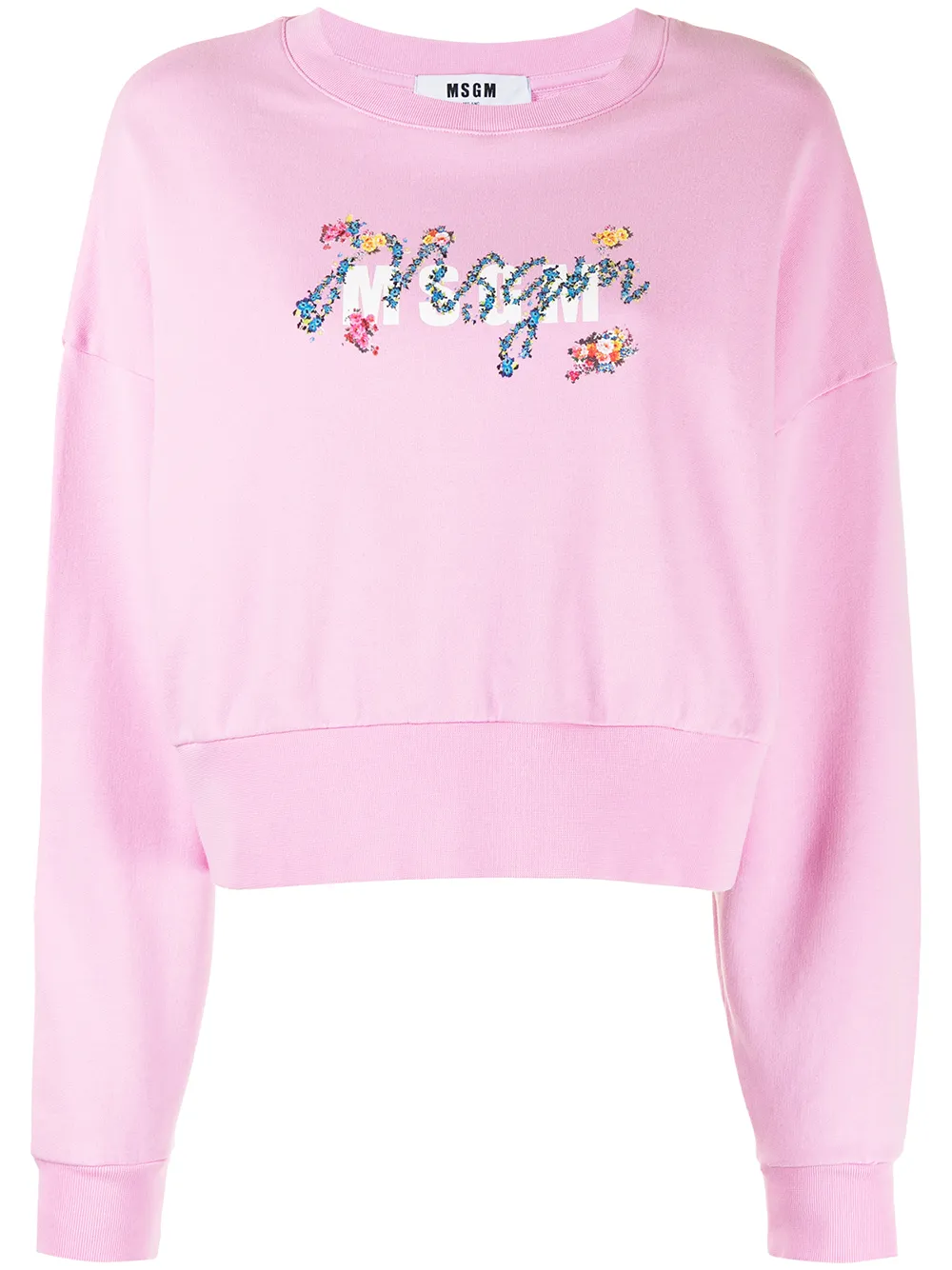 фото Msgm укороченная толстовка с логотипом