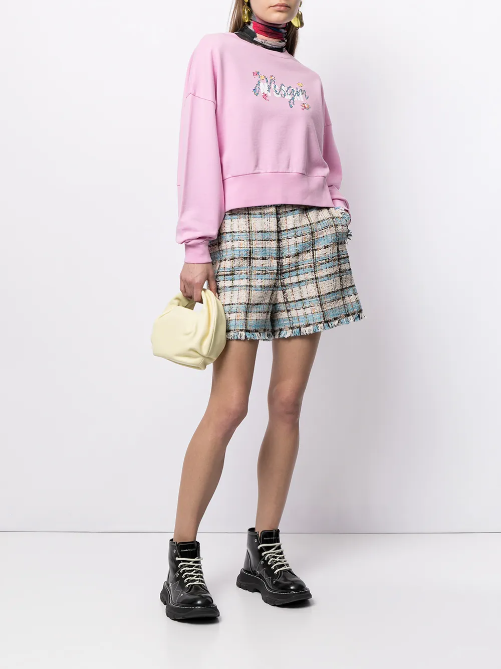 фото Msgm укороченная толстовка с логотипом