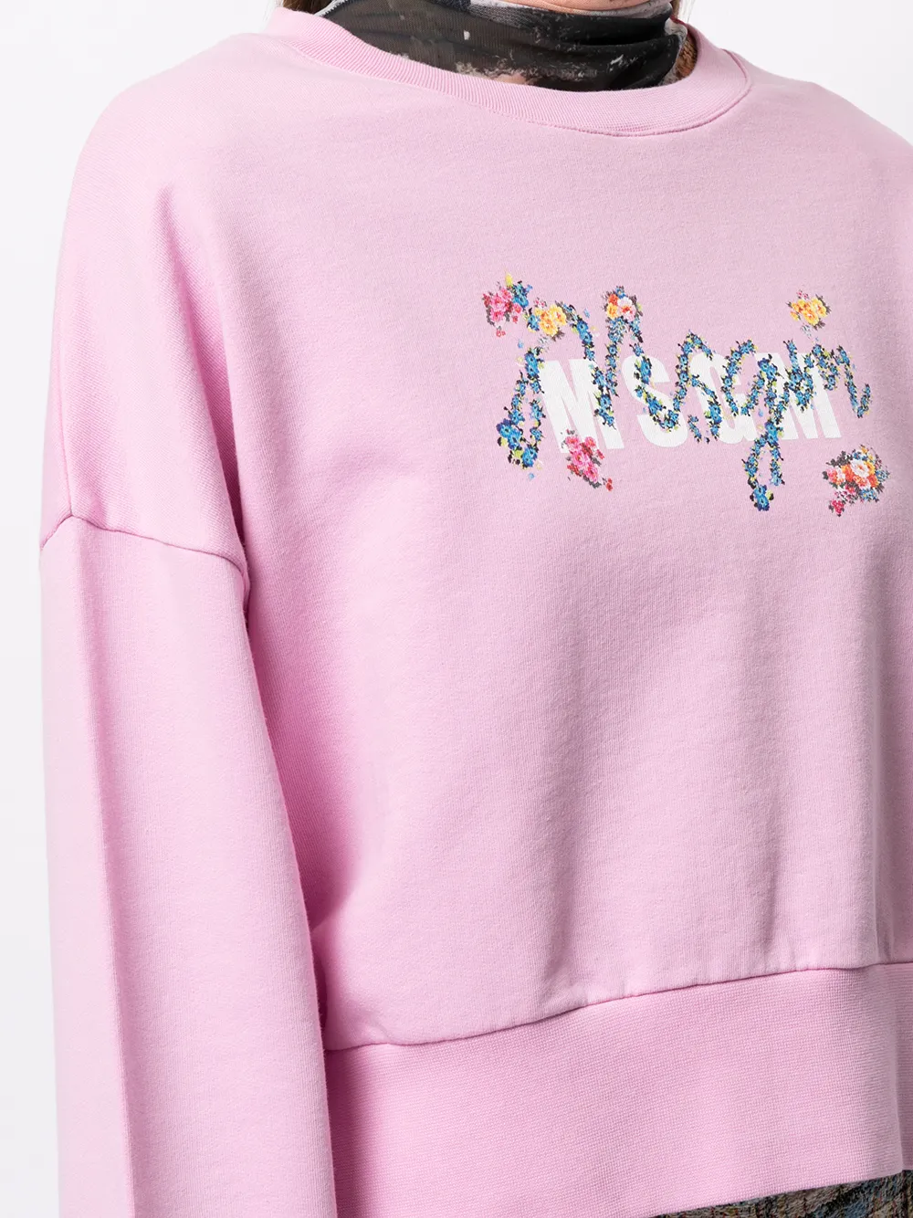 фото Msgm укороченная толстовка с логотипом