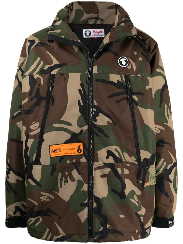 AAPE BY *A BATHING APE® camouflage-print zip-through Jacket - Farfetch