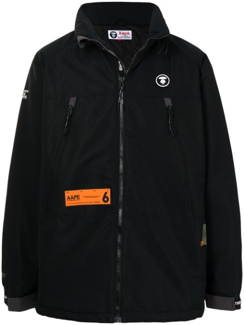 AAPE BY *A BATHING APE logo-patch zip-up jacket Men