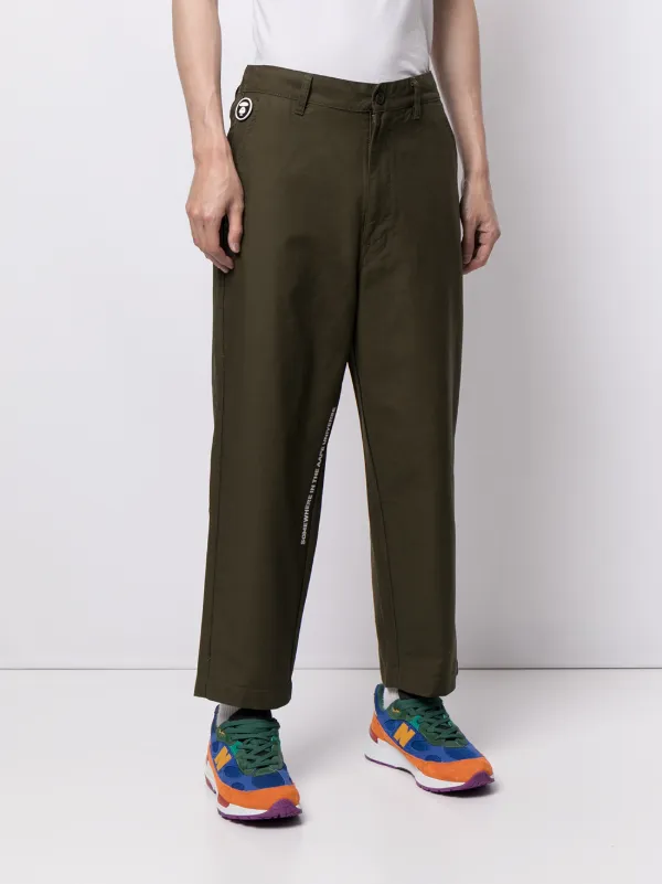 Shop pe By A Bathing Ape Straight Leg Trousers With Express Delivery Farfetch