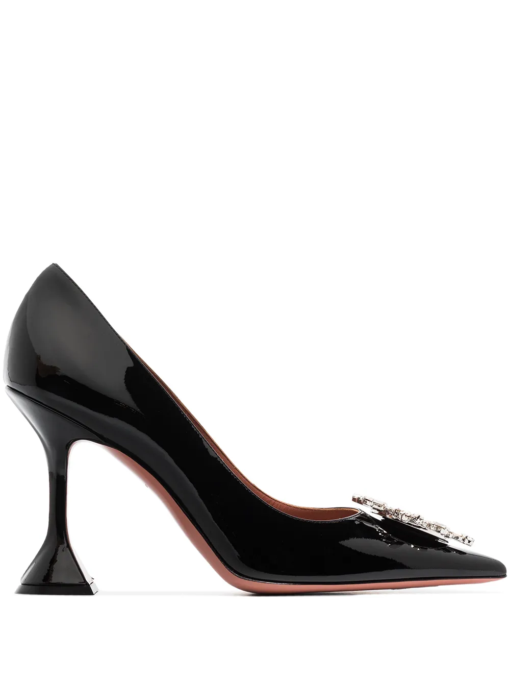 

Amina Muaddi Begum 95mm leather pumps - Black