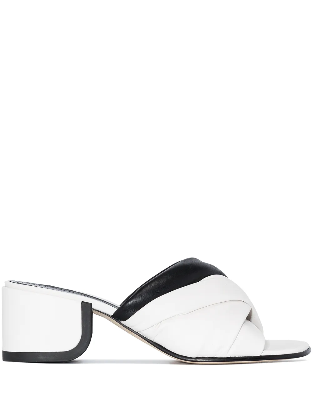 Image 1 of Nicholas Kirkwood monochrome 55mm mule sandals