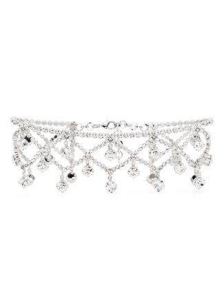 Alessandra Rich Crystal Tiara Choker Farfetch