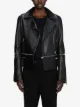 Christopher Kane zip-detail leather biker jacket