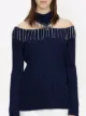 Christopher Kane crystal cupchain cut-out sweater