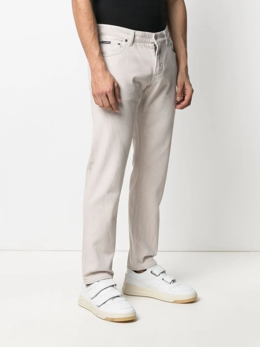 фото Dolce & gabbana прямые джинсы с нашивкой-логотипом