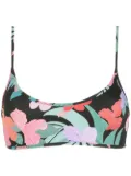 Amir Slama print Hibiscus sport top - Black