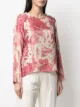 Pierre-Louis Mascia blusa de seda con motivo pintado