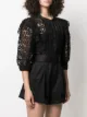 Self-Portrait belted-waist playsuit