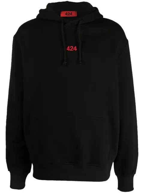 424 logo-embroidered cotton hoodie