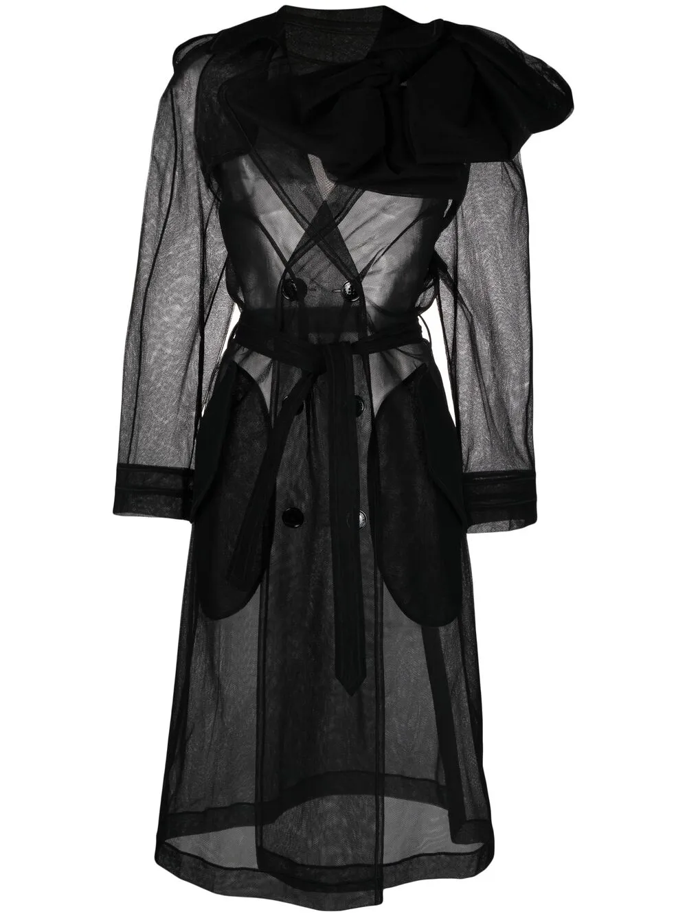 Sheer shop trench coat
