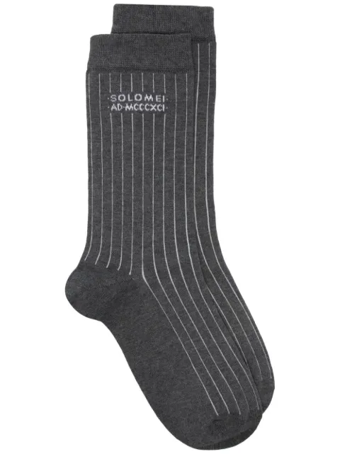 Brunello Cucinelli pinstripe-print socks