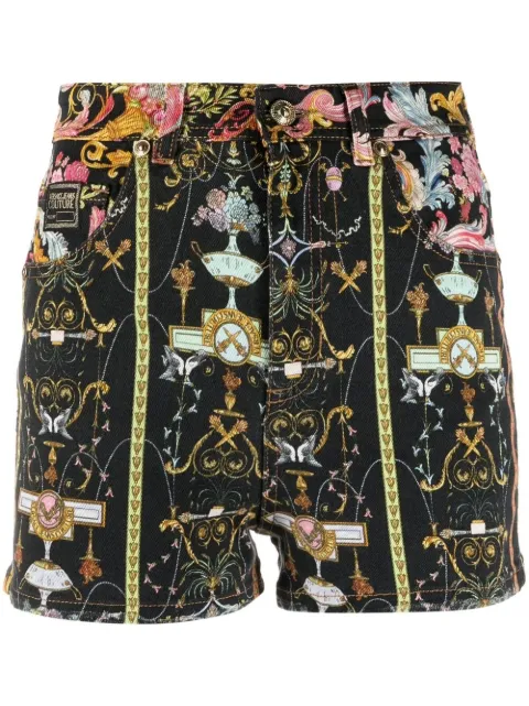 Versace Jeans Couture Short de algodão com estampa barroca