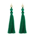 Jil Sander tassel-detail thread earrings - Green