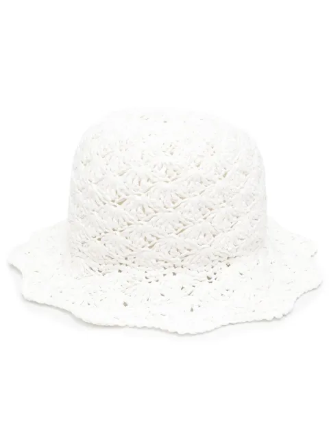 RED Valentino woven raffia bucket hat