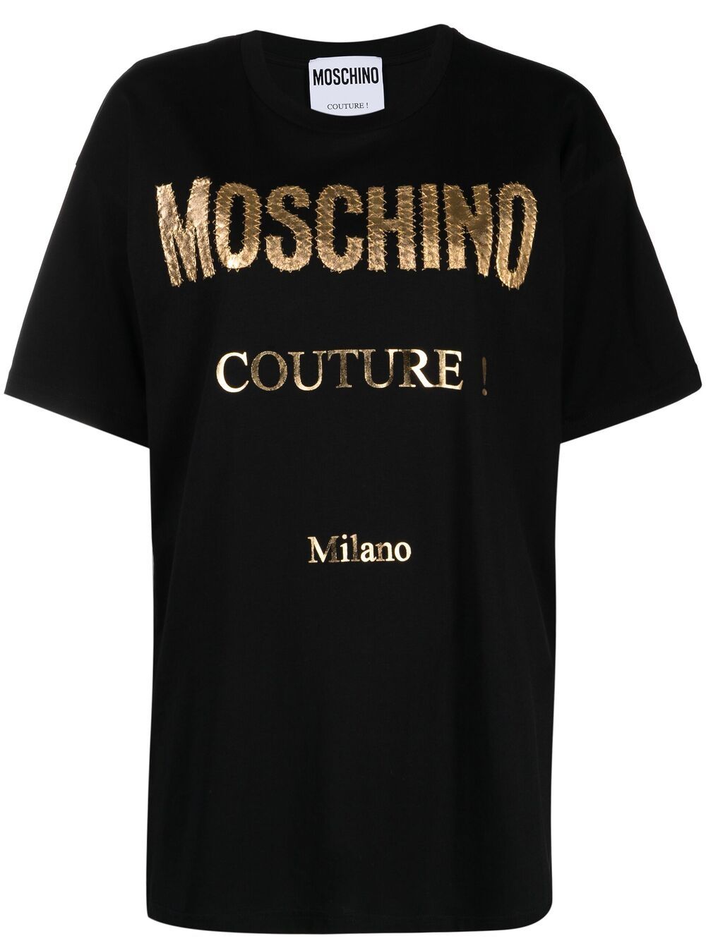 MOSCHINO SLOGAN PRINT T-SHIRT