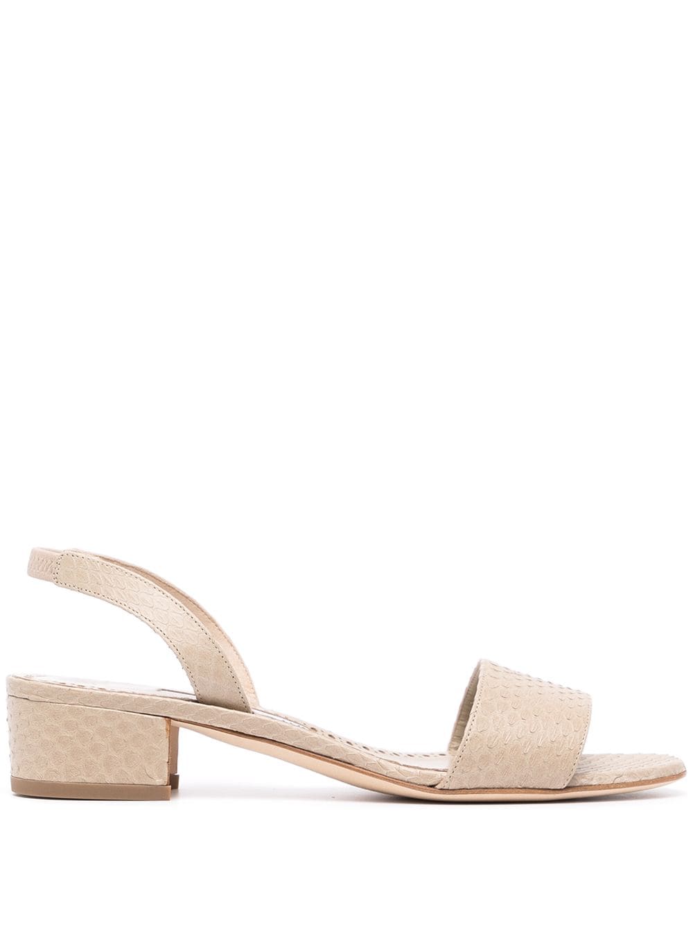 Manolo Blahnik Slingback Sandals In Neutrals