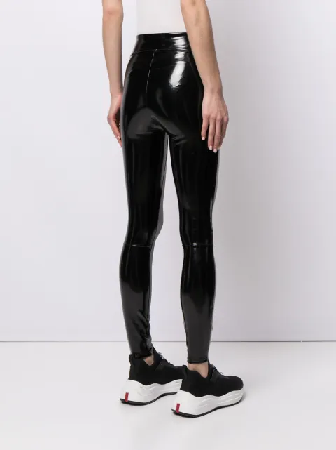 Spanx faux-leather vinyl leggings 