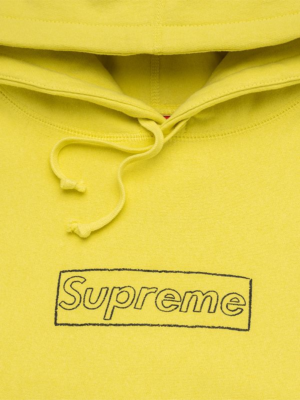 Acid green supreme hot sale box logo hoodie