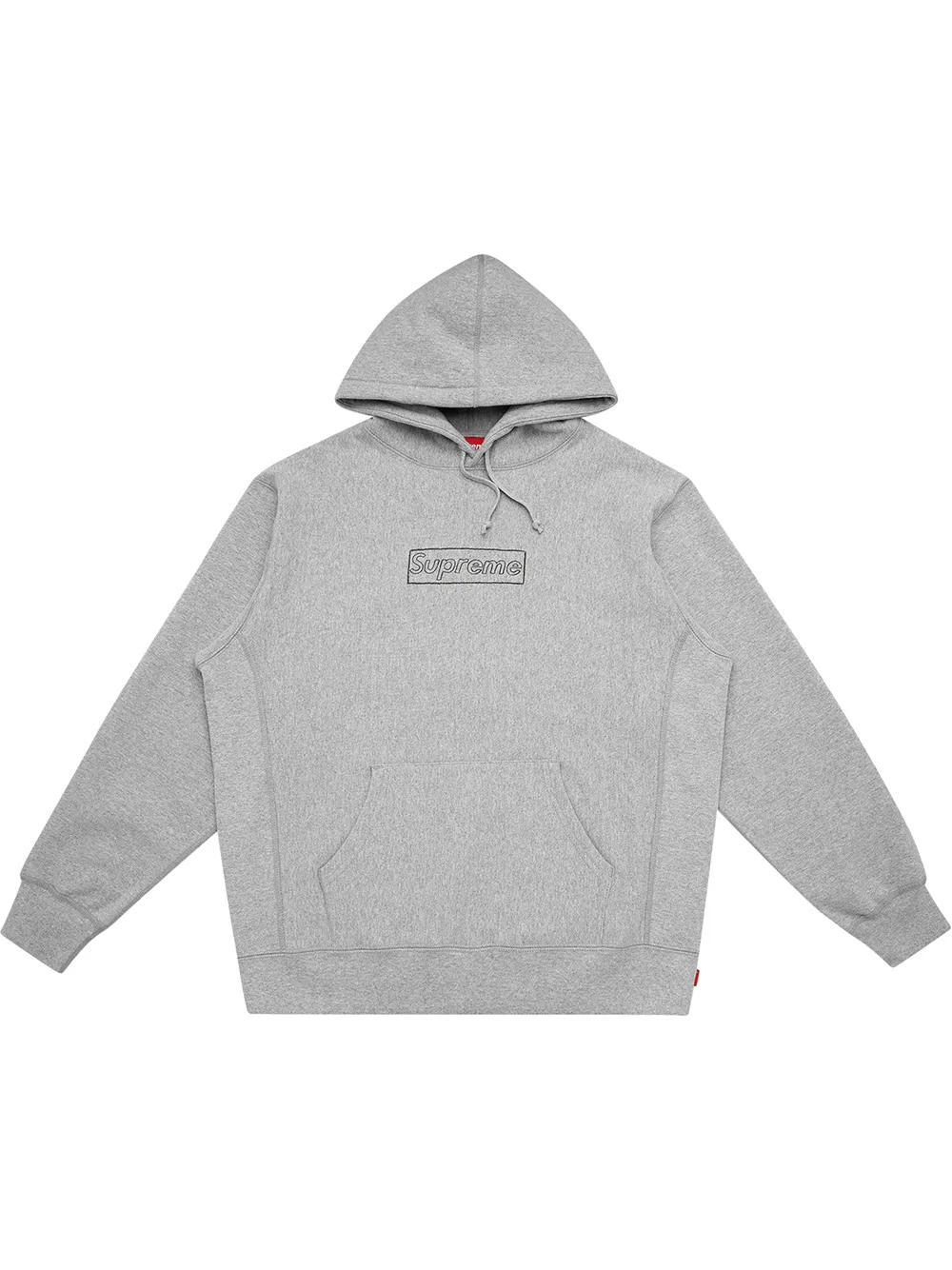 Supreme Kaws Chalk Logo Hoodie In Grey