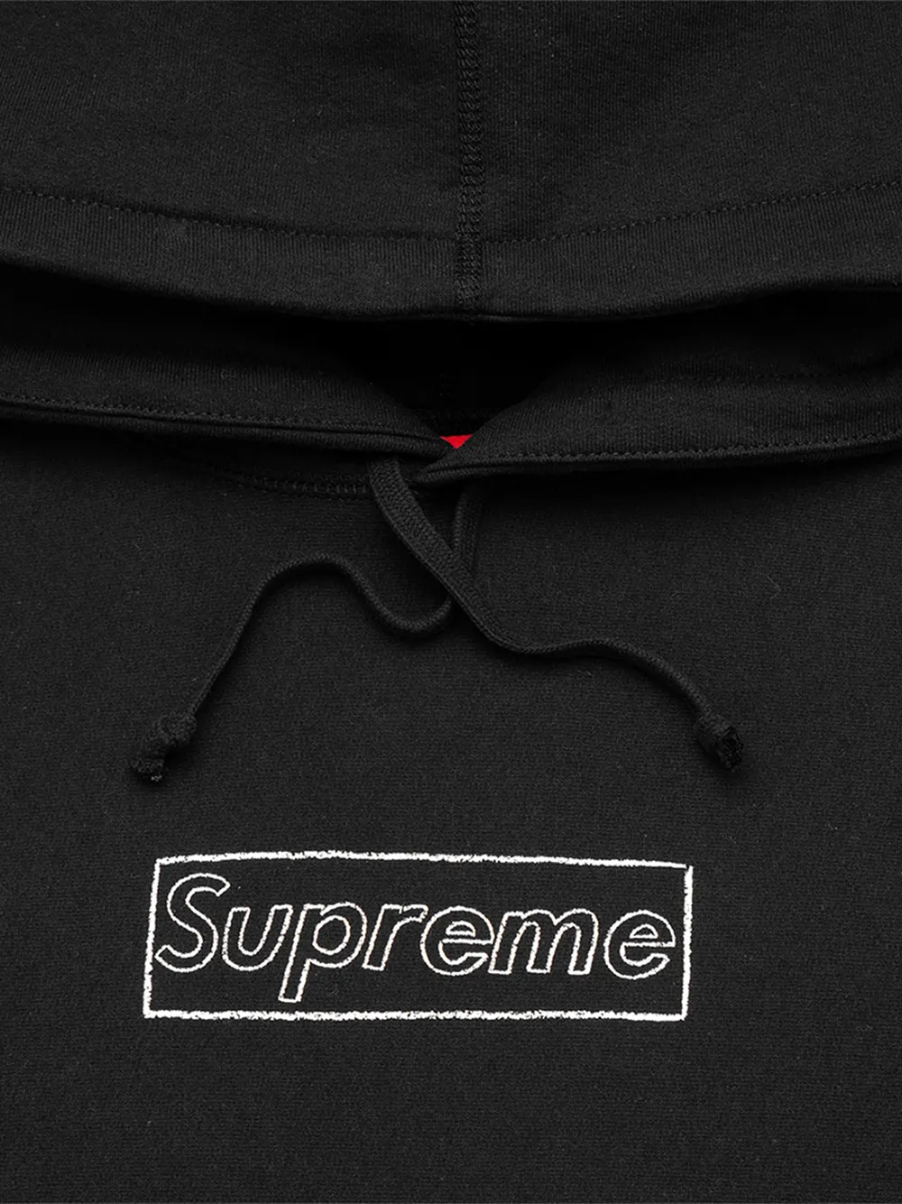 Supreme Kaws Chalk Logo Hoodie In Black | ModeSens