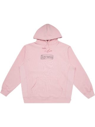 Supreme x KAWS Chalk Logo Drawstring Hoodie - Farfetch