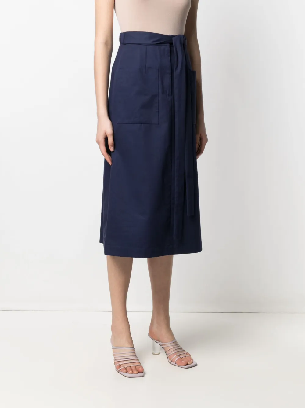 фото Msgm юбка с завышенной талией и завязками