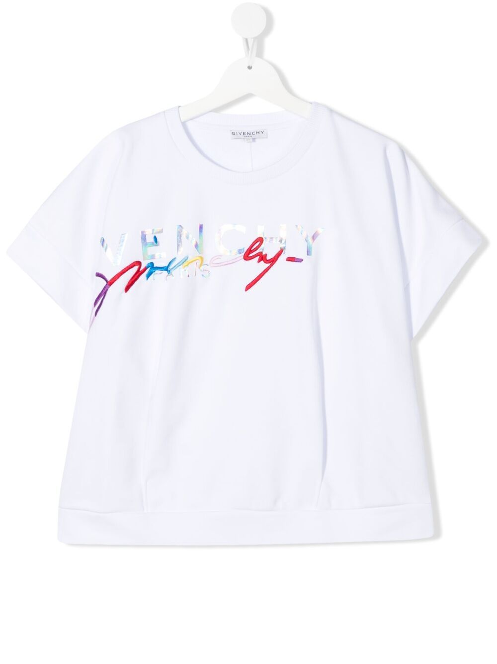 фото Givenchy kids футболка с вышитым логотипом