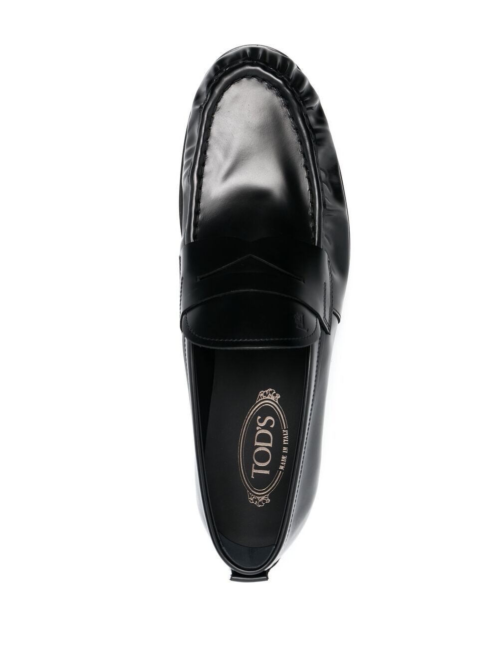 фото Tod's gathered-effect penny slot loafers