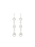 Givenchy Pre-Owned 2000s crystal-embellished dangle earrings - Silver