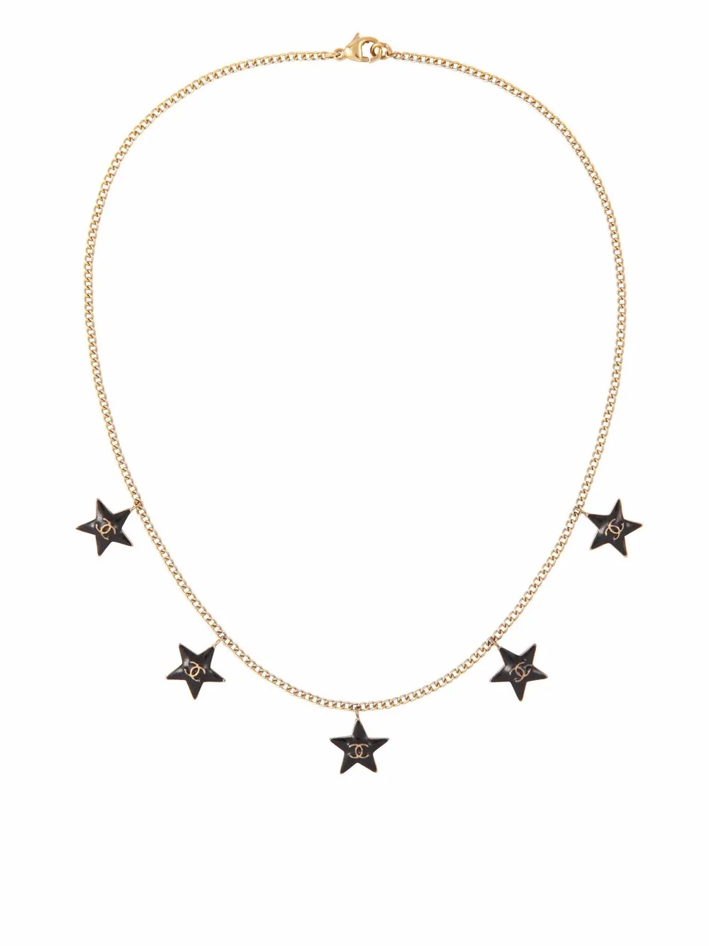 

Chanel Pre-Owned collar con logo y estrella 2003 - Dorado