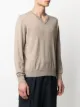 Ballantyne V-neck rib-trimmed jumper