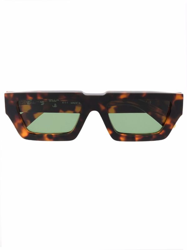 Shop Off-White Manchester rectangular-frame sunglasses Express Delivery - FARFETCH