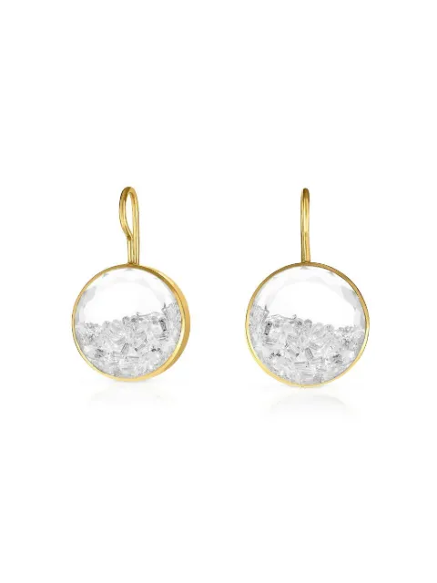 Moritz Glik v18K yellow gold Kaleidoscope Shaker diamond earrings