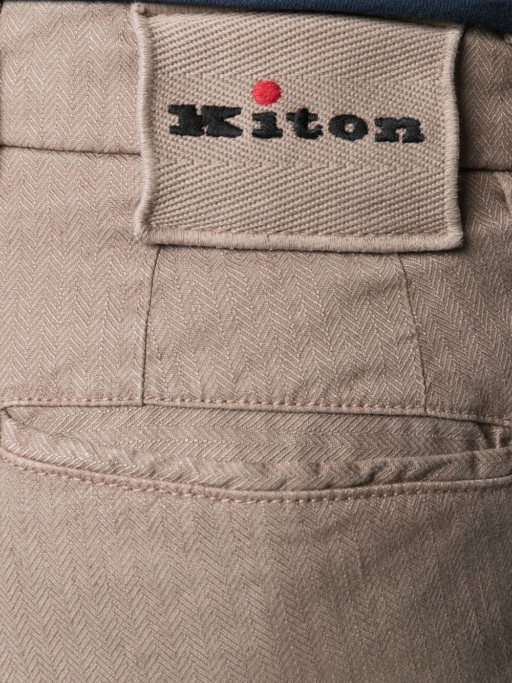 Shop Kiton Skinny-cut Trousers In Neutrals