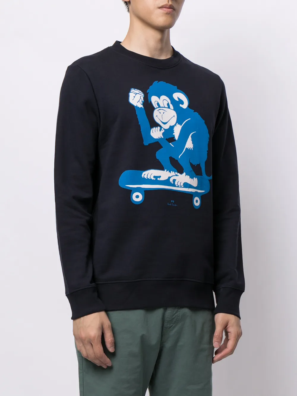 фото Ps paul smith толстовка с принтом skater monkey