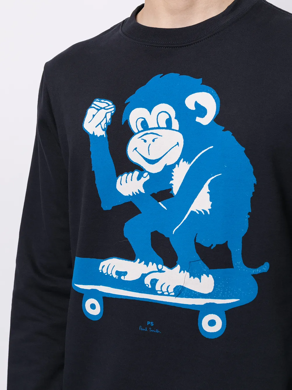 фото Ps paul smith толстовка с принтом skater monkey