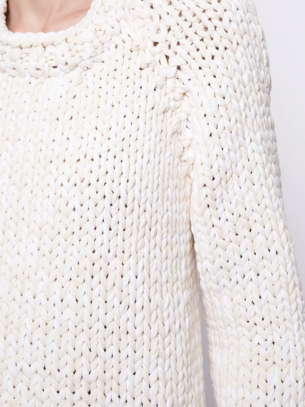 N°21 Open-back Crew-neck Jumper In 白色