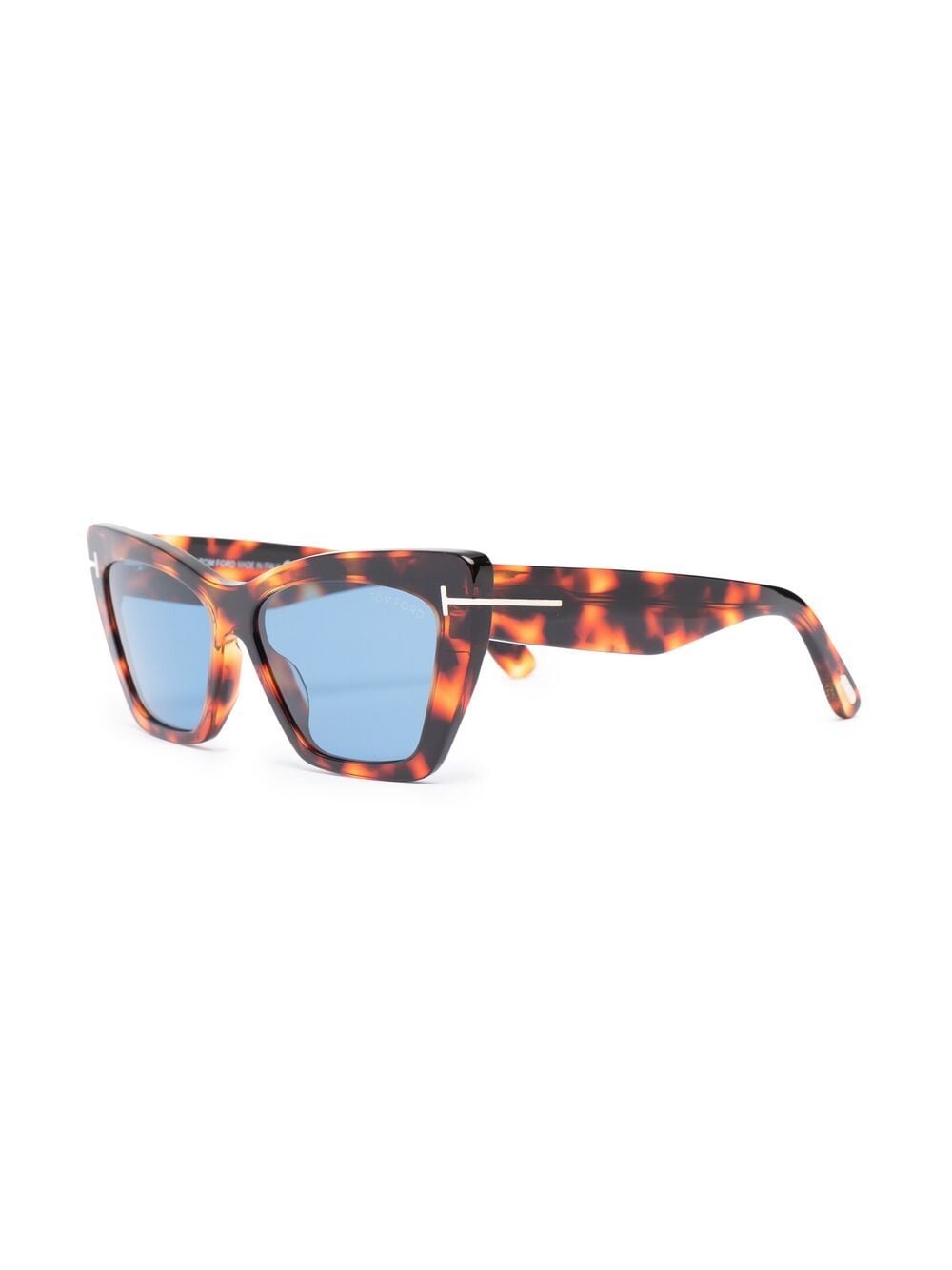 TOM FORD Eyewear Whyatt zonnebril met vlinder montuur - Bruin