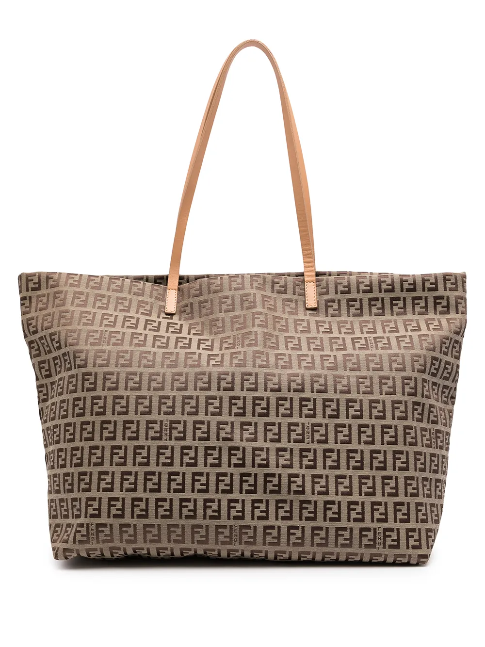 фото Fendi pre-owned сумка-тоут roll с узором zucca