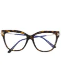 TOM FORD Eyewear FT5704B square-frame glasses - Brown