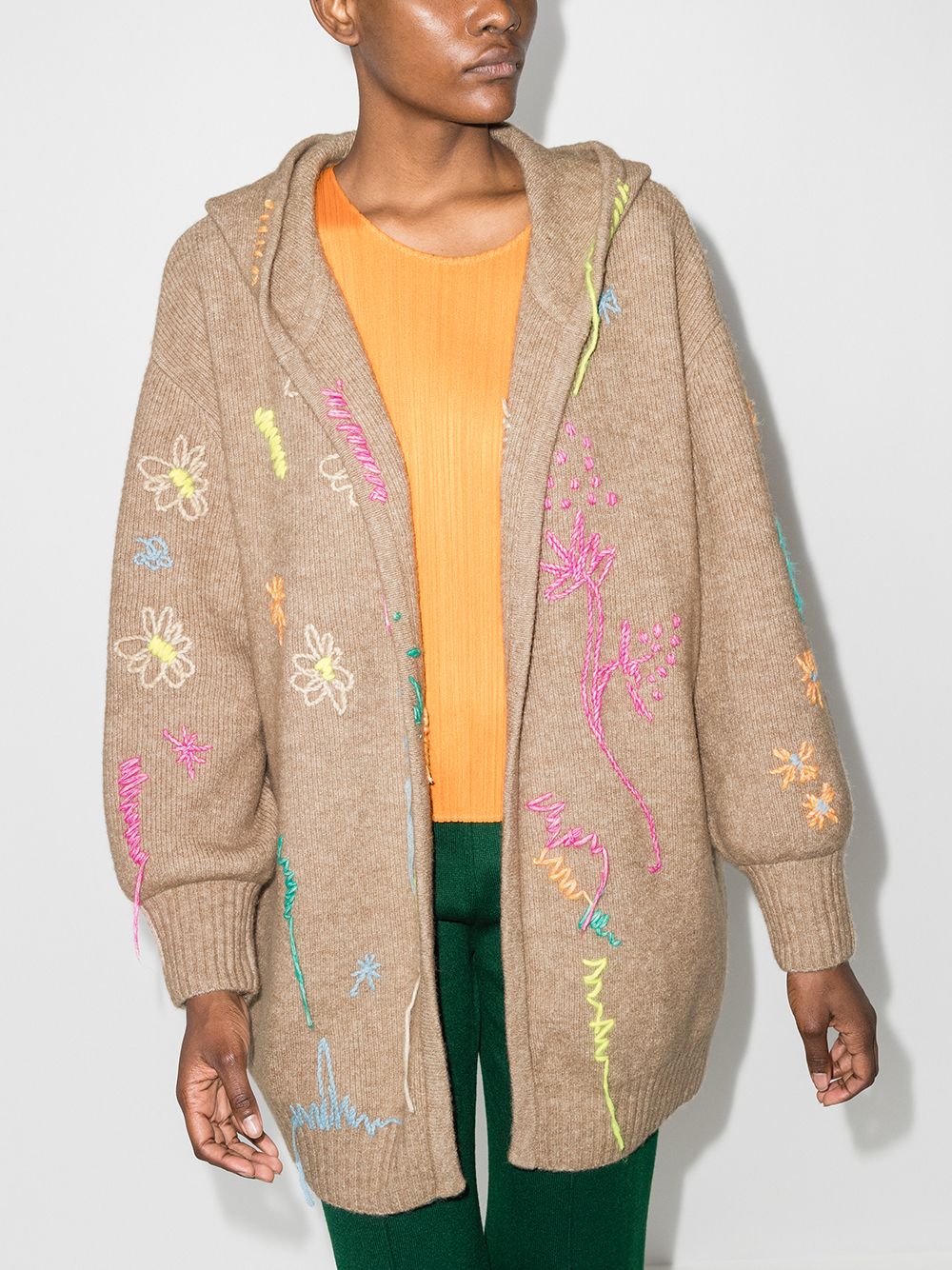 фото Mira mikati floral embroidery oversized cardigan