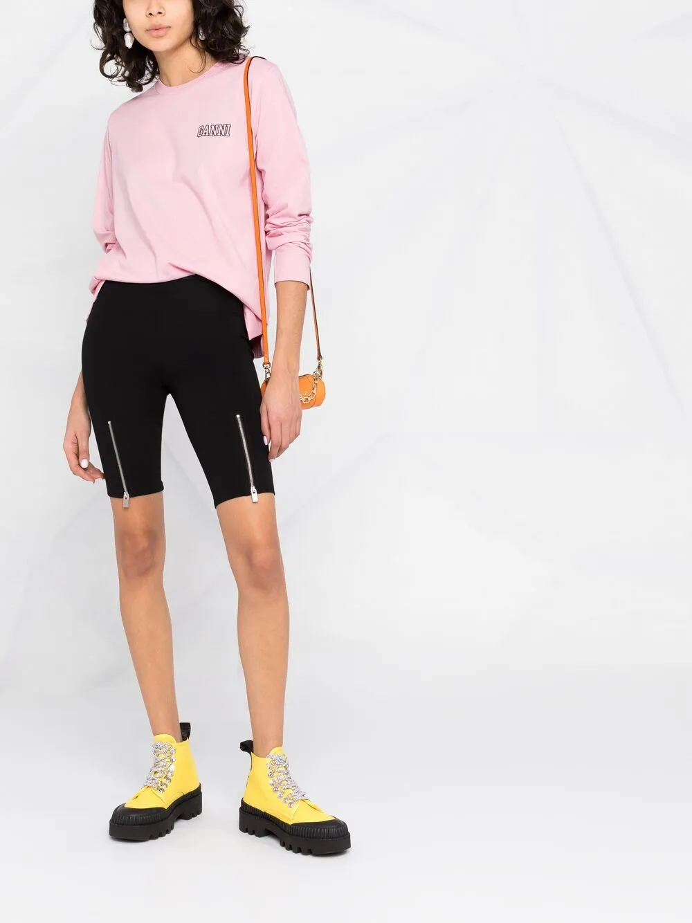 фото Ganni футболка software с длинными рукавами