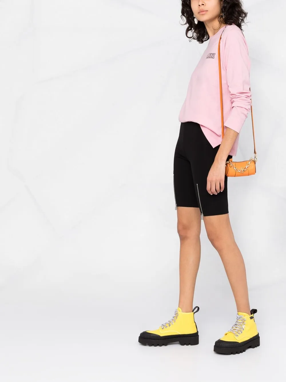 фото Ganni футболка software с длинными рукавами