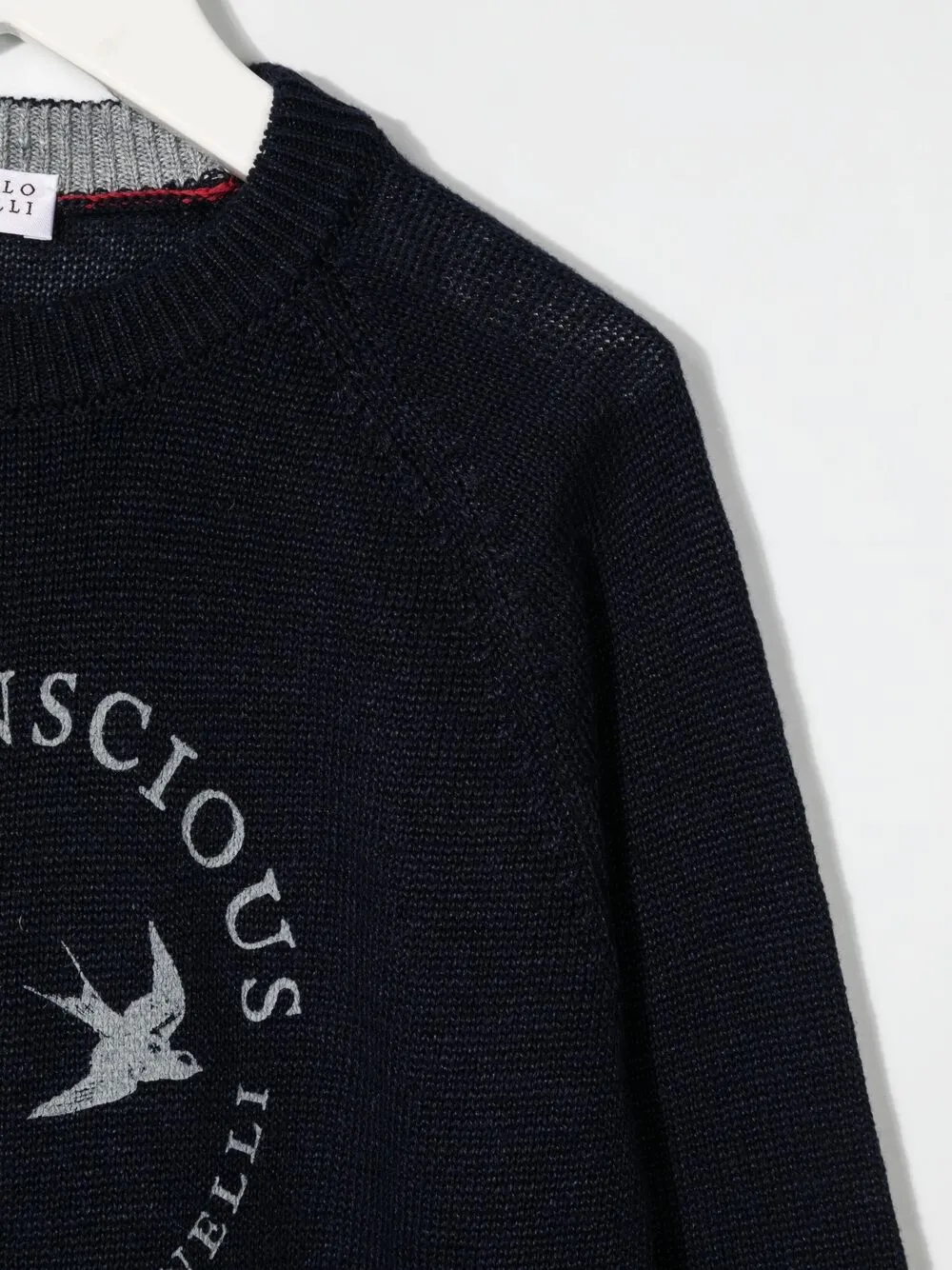 фото Brunello cucinelli kids толстовка с круглым вырезом и логотипом