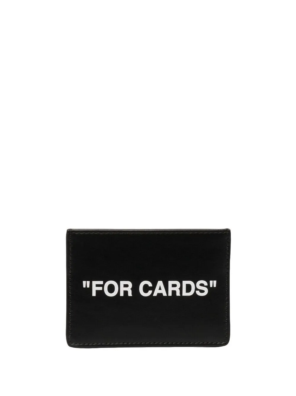 

Off-White slogan-print cardholder - Black