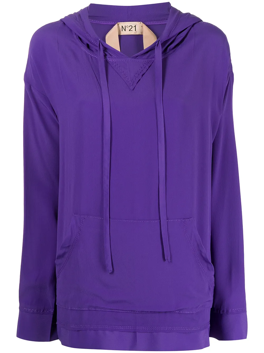 

Nº21 drop-shoulder long-sleeved hoodie - Purple